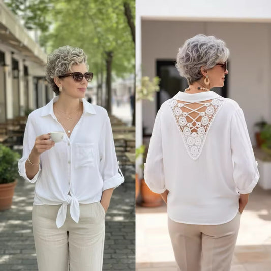 🌸Spring Sale 50% OFF👕Women's Embroidered Floral Retro Shirt