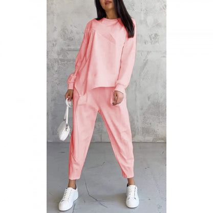 ⏰Limited Time Offer 50% OFF🧡Women Long-Sleeve Irregular Hem Sweatshirts & Pants Set