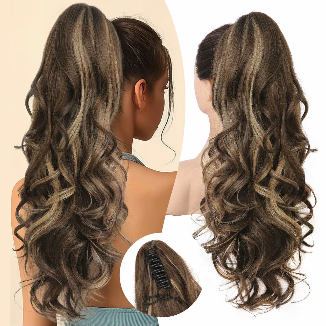 💜Limited time promotion 49%OFF💜Clip-on Wavy Ponytail Extension