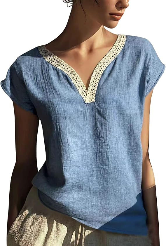 🎁HOT SALE 50% OFF💥Solid V-Neck Top