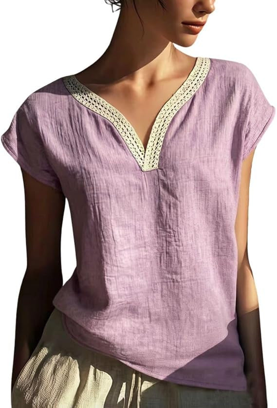 🎁HOT SALE 50% OFF💥Solid V-Neck Top