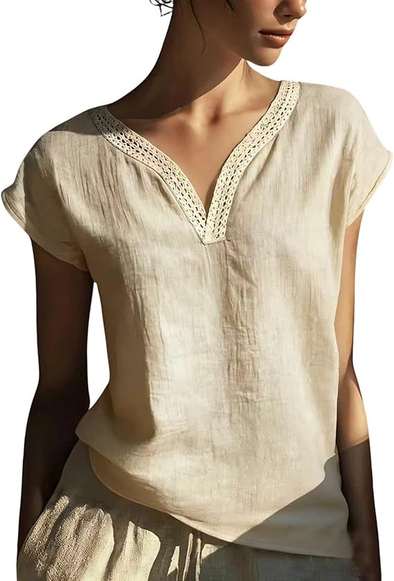 🎁HOT SALE 50% OFF💥Solid V-Neck Top
