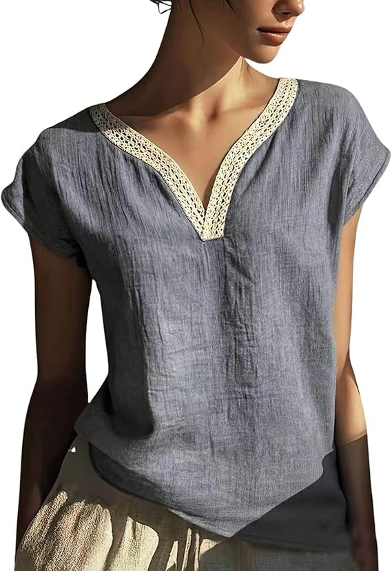 🎁HOT SALE 50% OFF💥Solid V-Neck Top