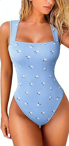 Hot Sale 60% off 🩱Sexy Square Neck Sleeveless Tummy Control Tank Tops Bodysuits