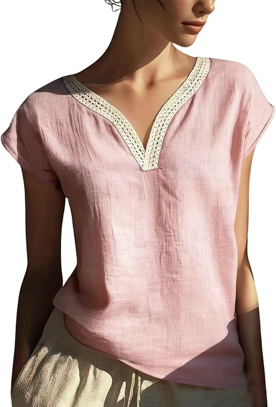 🎁HOT SALE 50% OFF💥Solid V-Neck Top