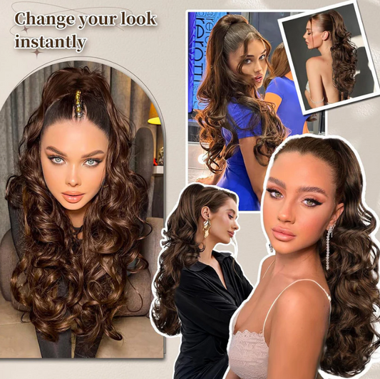 💜Limited time promotion 49%OFF💜Clip-on Wavy Ponytail Extension