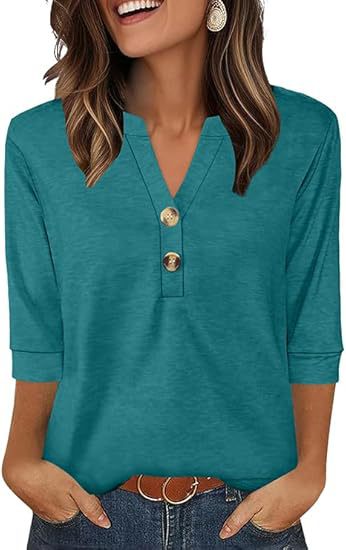 🌸Spring Sale 60% OFF👕Casual Printed V-Neck Top for Women