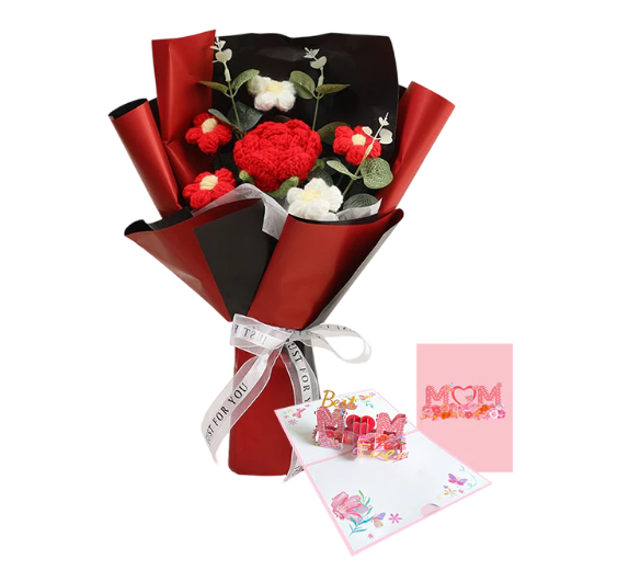 💕Mother's Day Special Sale 50% OFF!💕Handmade Delicate Crochet Flower Bouquet