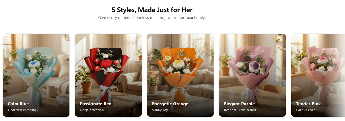 💕Mother's Day Special Sale 50% OFF!💕Handmade Delicate Crochet Flower Bouquet