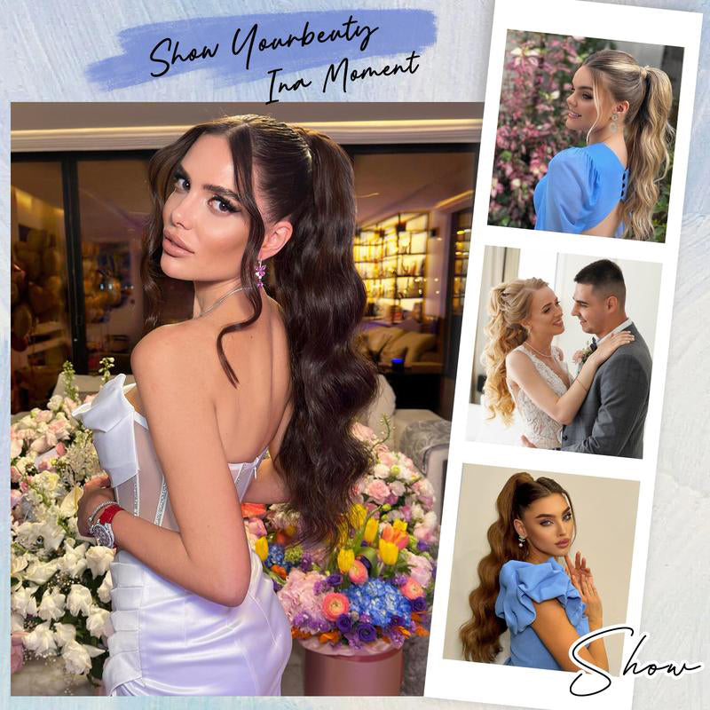 💜Limited time promotion 49%OFF💜Clip-on Wavy Ponytail Extension
