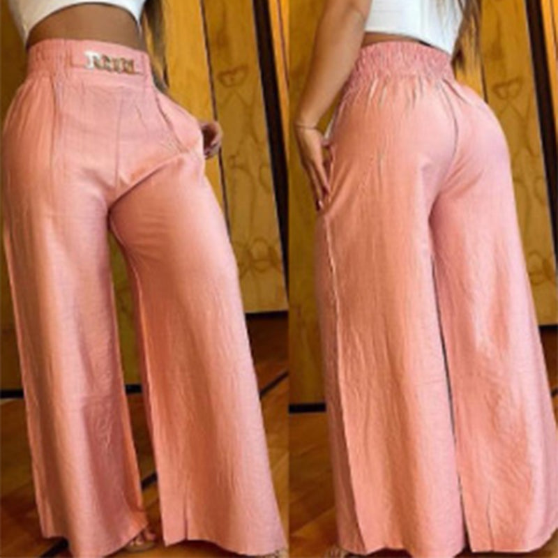 👖 60% OFF! 💃 Women's trousers – High waist, wide leg, with belt accent & versatile look ✨