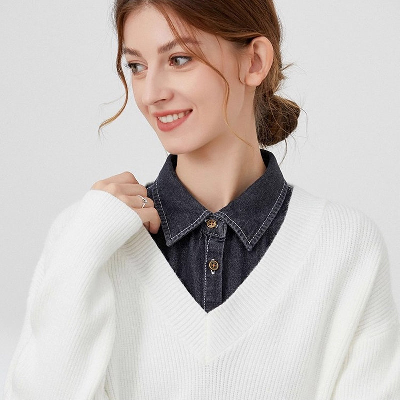🔥Buy 1 Get 1 Free🔥Detachable Denim Fake Collar for Women