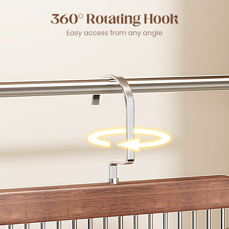360° Swivel Multi-Hook Wardrobe Organizer