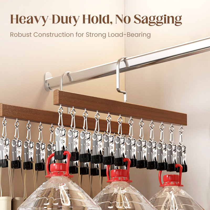 360° Swivel Multi-Hook Wardrobe Organizer