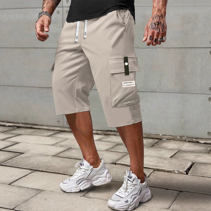 ⏳LAST DAY SALE 50% OFF !!📢Men's Casual Drawstring Capri Cargo Pants