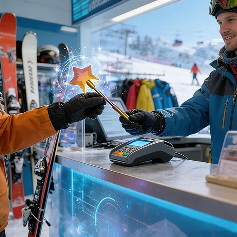 3D Printed Star-Topped Tap-to-Pay Wand