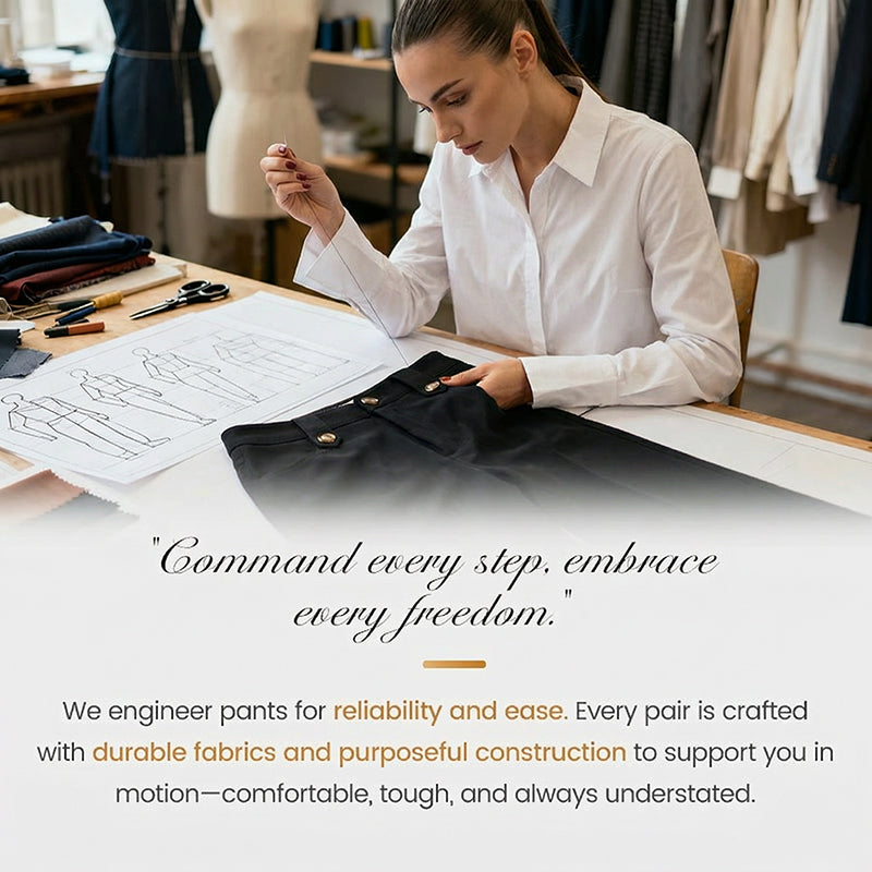 High-Waist Straight-Leg Pants with Button Detail