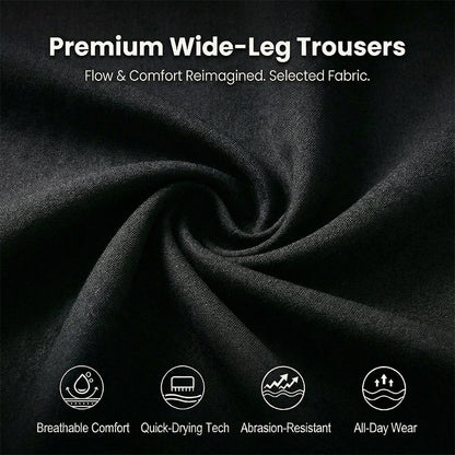 High-Waist Straight-Leg Pants with Button Detail