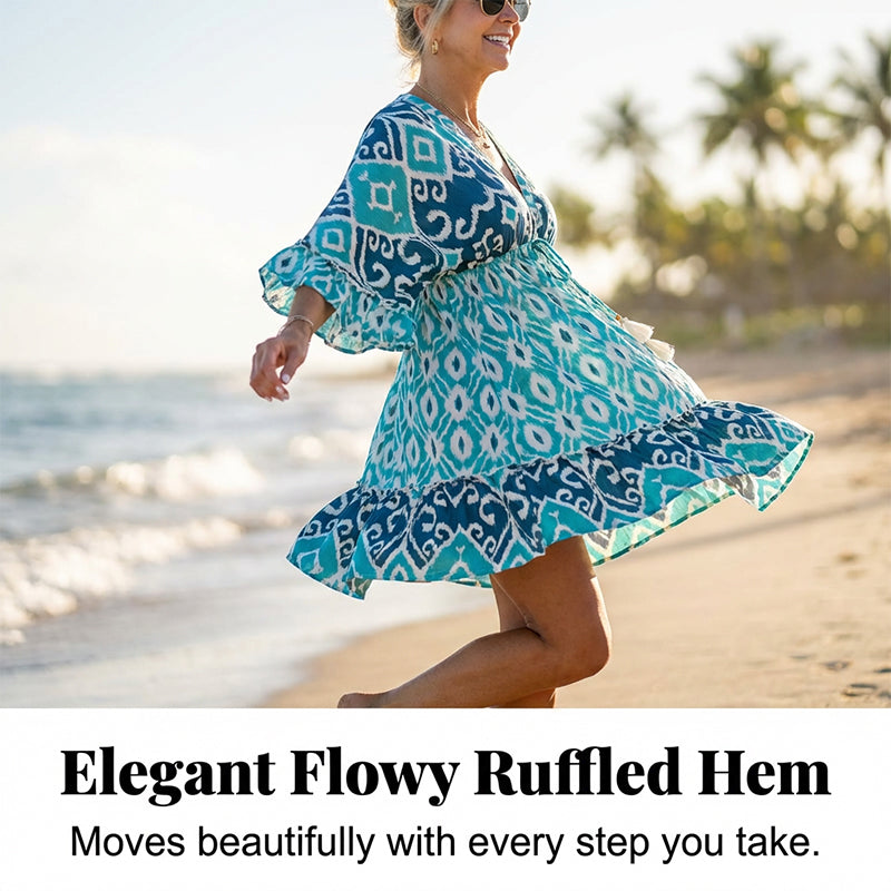🌸HOT SALE 49% OFF🌸Women's Casual Flowy Bohemian V-Neck Dress
