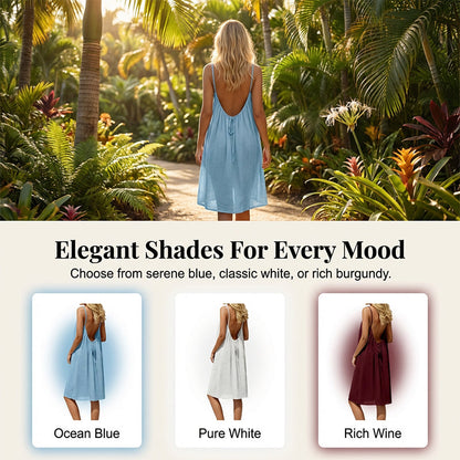 🔥Summer Hot Sale 50% OFF✨Sexy Backless Cami Dress with Adjustable Drawstring