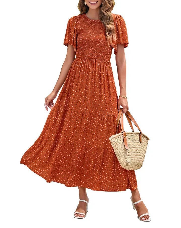 【S-5XL】🌷Hot Sale 55%OFF🌸 2026 Summer Casual Printed Maxi Dress
