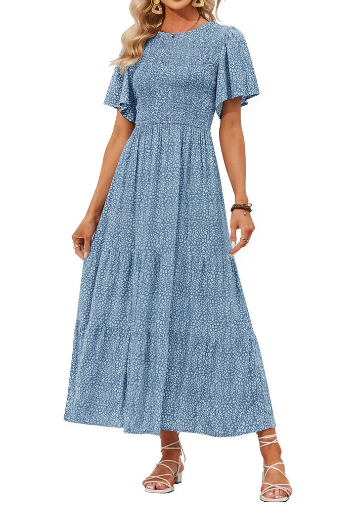 【S-5XL】🌷Hot Sale 55%OFF🌸 2026 Summer Casual Printed Maxi Dress