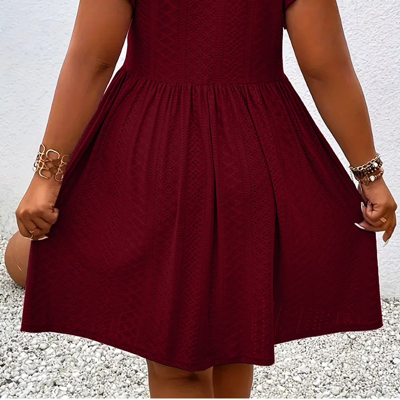 📢50% OFF !! ⏰Women's V-Neck Ruffle Trim Dress