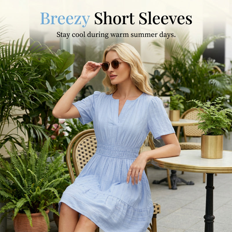 👗 49% OFF NOW! 🌸 Women's Short Sleeve Tiered Mini Dress☀️