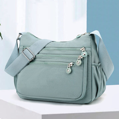 💞60K+ SOLD!🎒 Lightweight Crossbody Bag – Multi-Pocket Nylon Shoulder Purse, Water-Resistant, Adjustable Strap – Perfect for Travel, Daily Commute (Black, Dark Blue, Blue-Green, Dark Purple)
