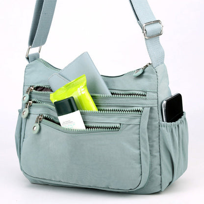 💞60K+ SOLD!🎒 Lightweight Crossbody Bag – Multi-Pocket Nylon Shoulder Purse, Water-Resistant, Adjustable Strap – Perfect for Travel, Daily Commute (Black, Dark Blue, Blue-Green, Dark Purple)