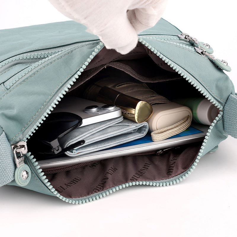💞60K+ SOLD!🎒 Lightweight Crossbody Bag – Multi-Pocket Nylon Shoulder Purse, Water-Resistant, Adjustable Strap – Perfect for Travel, Daily Commute (Black, Dark Blue, Blue-Green, Dark Purple)