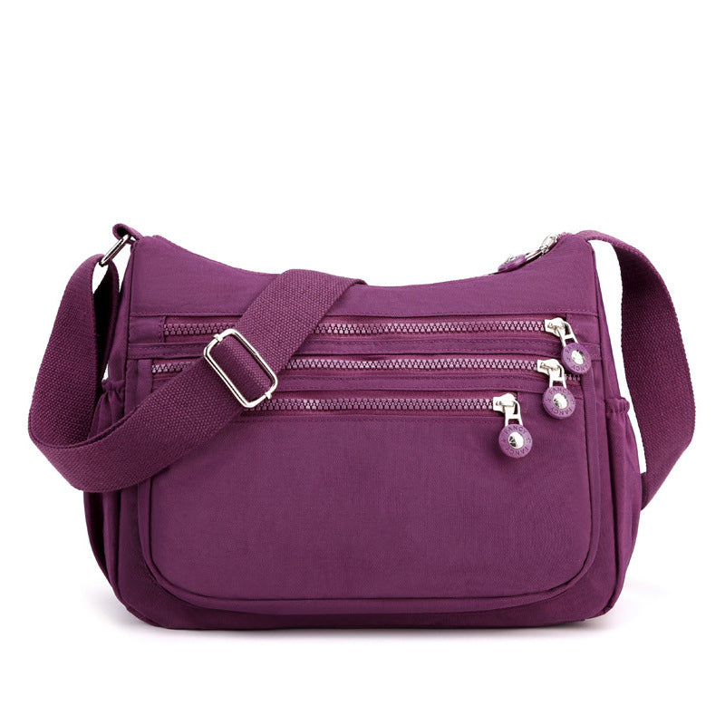 💞60K+ SOLD!🎒 Lightweight Crossbody Bag – Multi-Pocket Nylon Shoulder Purse, Water-Resistant, Adjustable Strap – Perfect for Travel, Daily Commute (Black, Dark Blue, Blue-Green, Dark Purple)