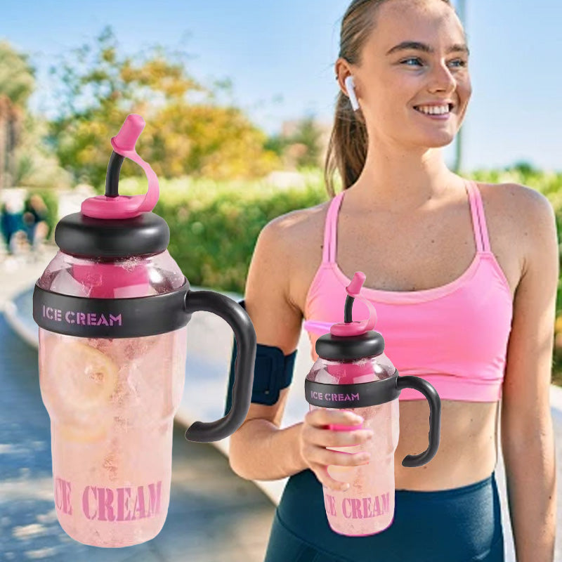 ✨Last Day 60% OFF🔥Stylish Large Capacity Sports Water Bottle with Straw