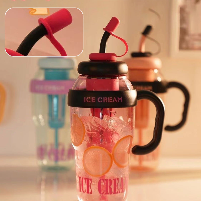 ✨Last Day 60% OFF🔥Stylish Large Capacity Sports Water Bottle with Straw