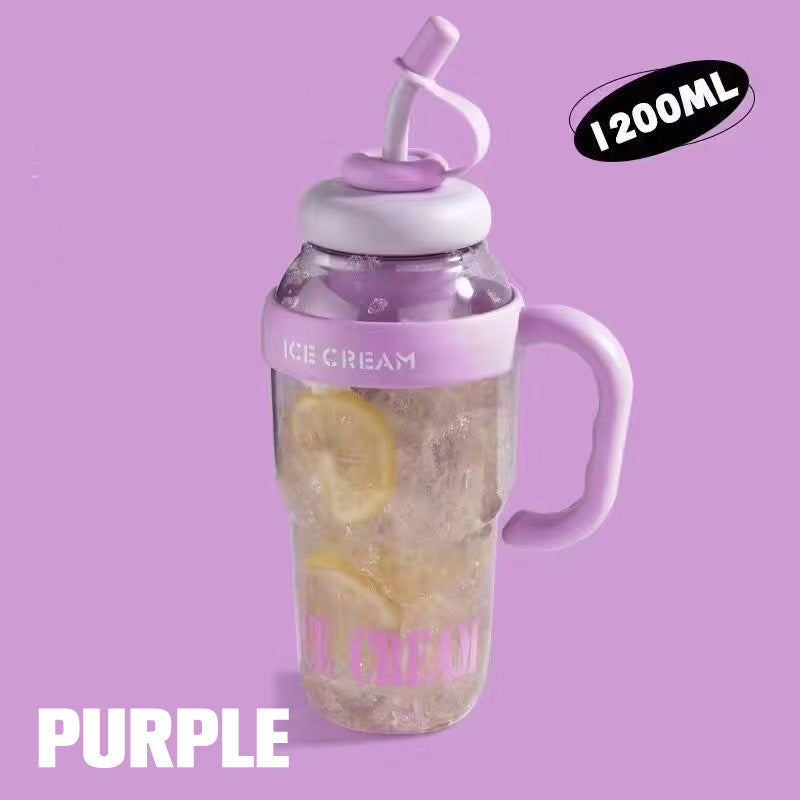✨Last Day 60% OFF🔥Stylish Large Capacity Sports Water Bottle with Straw
