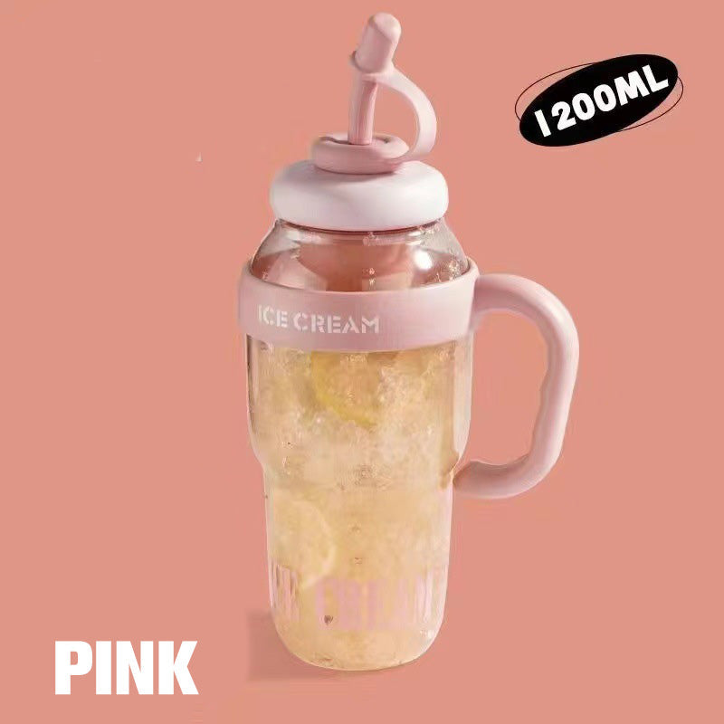 ✨Last Day 60% OFF🔥Stylish Large Capacity Sports Water Bottle with Straw