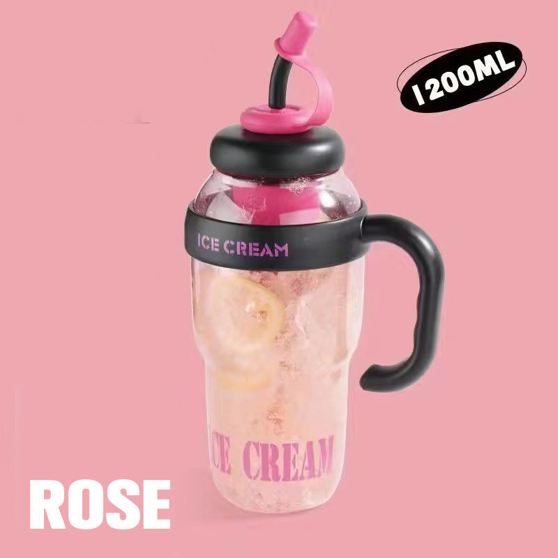 ✨Last Day 60% OFF🔥Stylish Large Capacity Sports Water Bottle with Straw