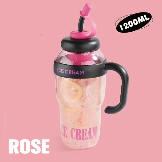 ✨Last Day 60% OFF🔥Stylish Large Capacity Sports Water Bottle with Straw