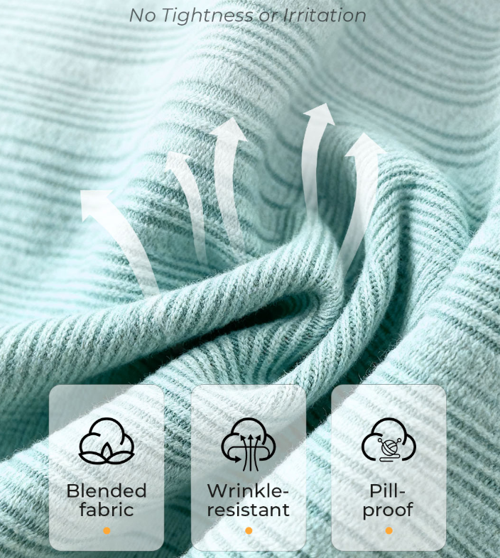 🎁HOT SALE 55% OFF💥Solid Round-Neck Striped Top with Long Sleeves